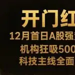开门红!12 月首日 A 股强势逆袭:机构狂吸 500 亿、科技主线全面归位,新的跨年主升浪正在形成?