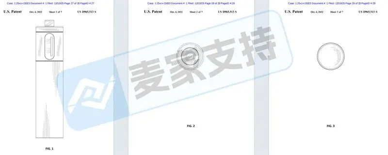 5-cv-15023，USB可充电电池双专利维权，尤其Temu卖家重点排查！"