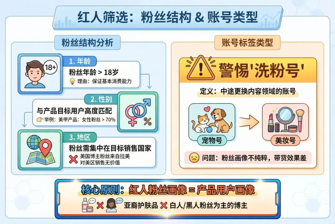 TikTok红人粉丝结构与账号类型分析