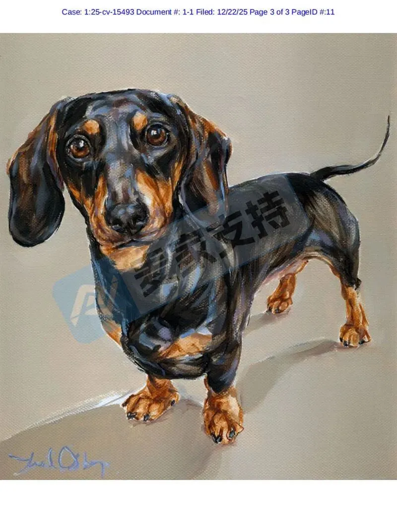 5-cv-15493，keith新案之站立的腊肠犬版权维权，相关卖家速自查避险"