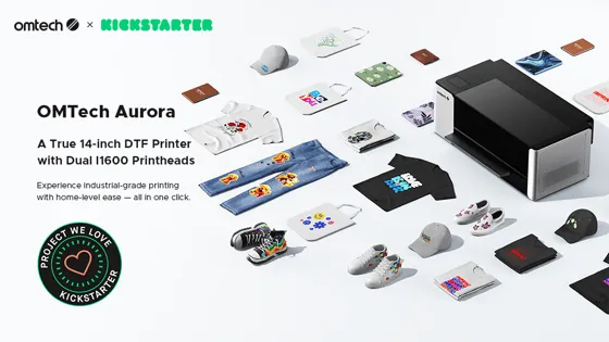 Aurora|A True 14-inch DTF Printer with Dual I1600 Printheads by OMTech » FAQ — Kickstarter