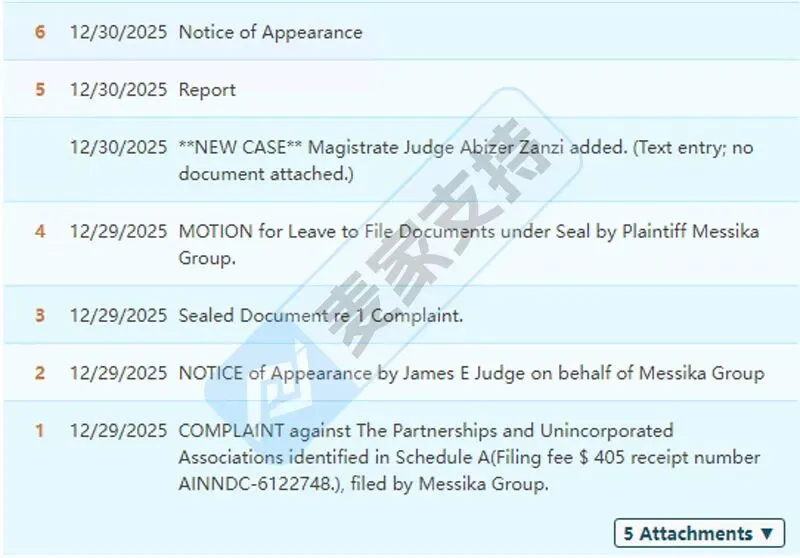 5-cv-00578，Messika珠宝图形商标跨境维权，跨境卖家注意排查规避TRO冻结风险！"