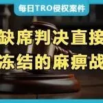 警惕 “不冻结陷阱”!美国站TRO诉讼隐形收割,缺席判决丧失应诉权利
