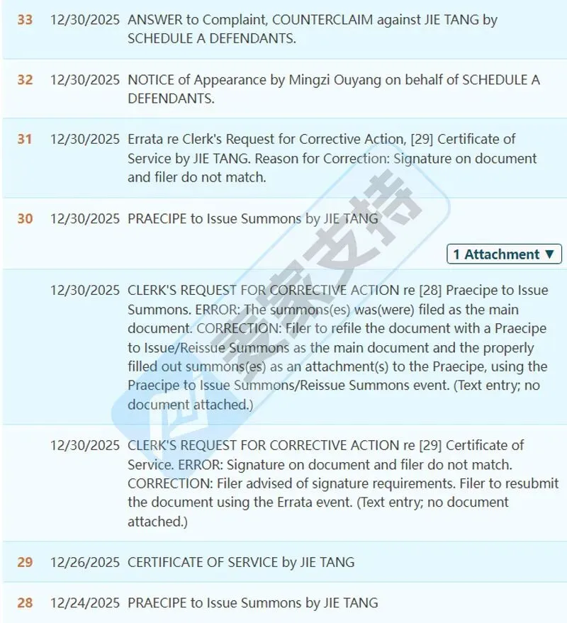 5-cv-01850,国人球场图案密封版权隐匿维权,涉案账户已被TRO冻结!"