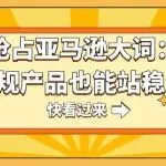 抢占亚马逊大词：让常规产品也能站稳首页