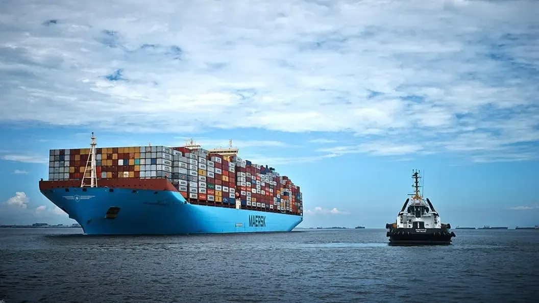 Maersk Mathilde vessel on the ocean