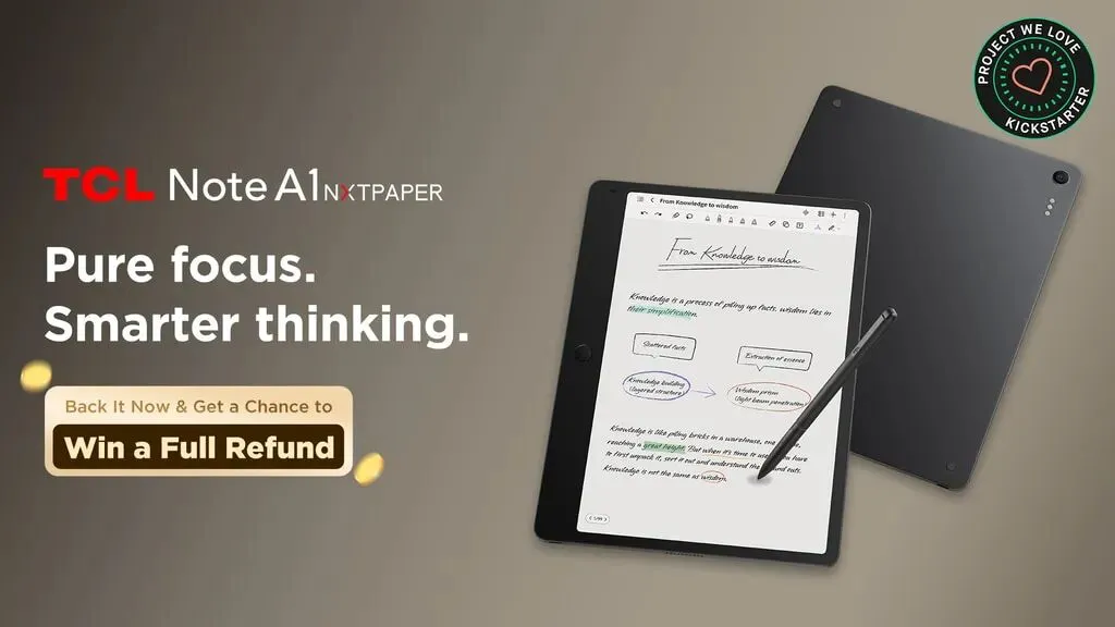 TCL Note A1 NXTPAPER | Pure Focus, Smarter Thinking by TCL — Kickstarter