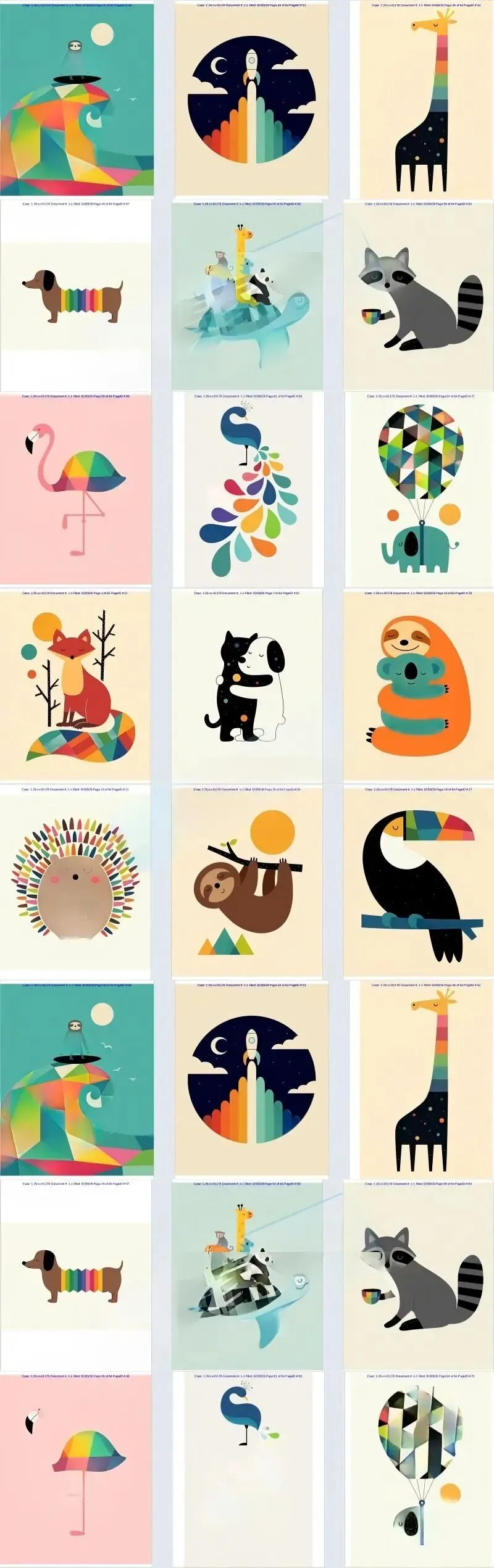 起诉几百个被告，Keith代理茶杯海报26-cv-1177和26-cv-1178狐狸动物和26-cv-1181猫猫和26-cv-1216俏皮女郎插画和26-cv-175酒吧摄影作品