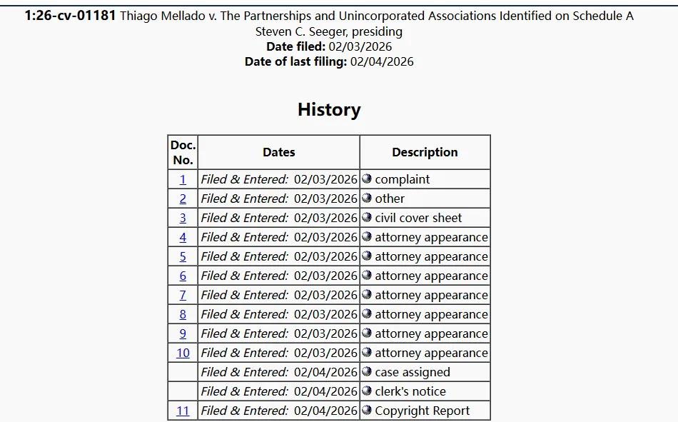 起诉几百个被告，Keith代理茶杯海报26-cv-1177和26-cv-1178狐狸动物和26-cv-1181猫猫和26-cv-1216俏皮女郎插画和26-cv-175酒吧摄影作品