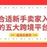 真实推荐!超适合新手卖家入局的五个跨境平台,你知道几个?