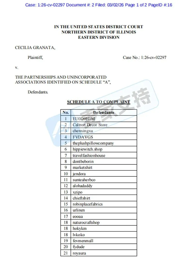 6-cv-02297，性感植物版权跨境维权，你的店铺是否有TRO冻结风险？"