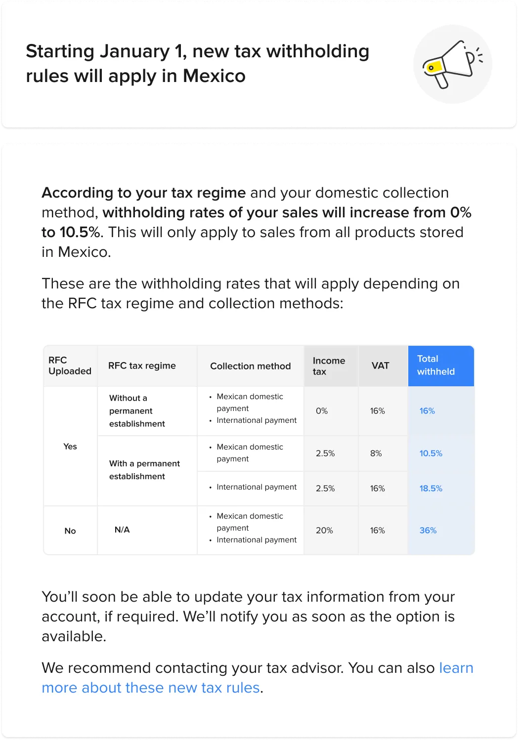 1月1日生效：美客多墨西哥站RFC税号上传倒计时与36%预扣风险预警