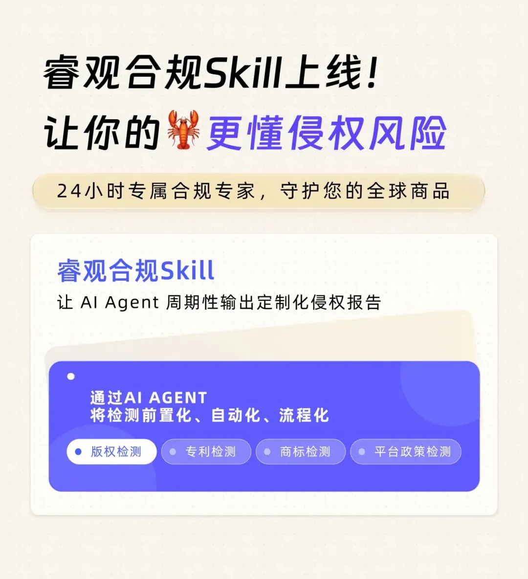 睿观合规Skill上线！让侵权检测轻松融入电商工作流