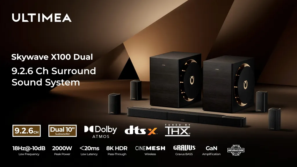 Ultimea Skywave X100 Dual: 9.2.6 Wireless Surround System by ULTIMEA — Kickstarter