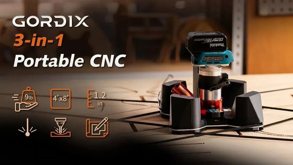GORDIX: The First 3-in-1 Portable CNC That Fits Your Space by Muherz —  Kickstarter