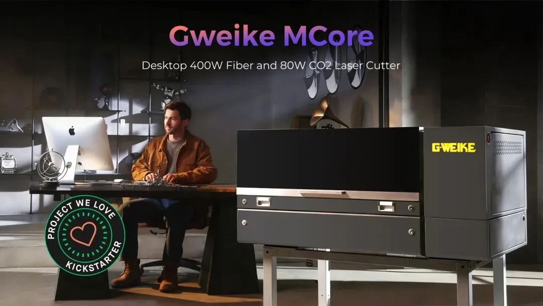 Gweike MCore Desktop 400W Fiber and 80W CO2 Laser Cutter by Gweike Laser — Kickstarter
