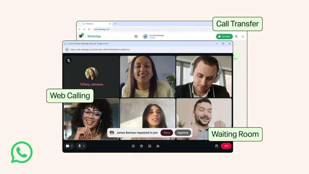 WhatsApp视频通话中的人物图像