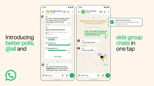 WhatsApp 群聊更新