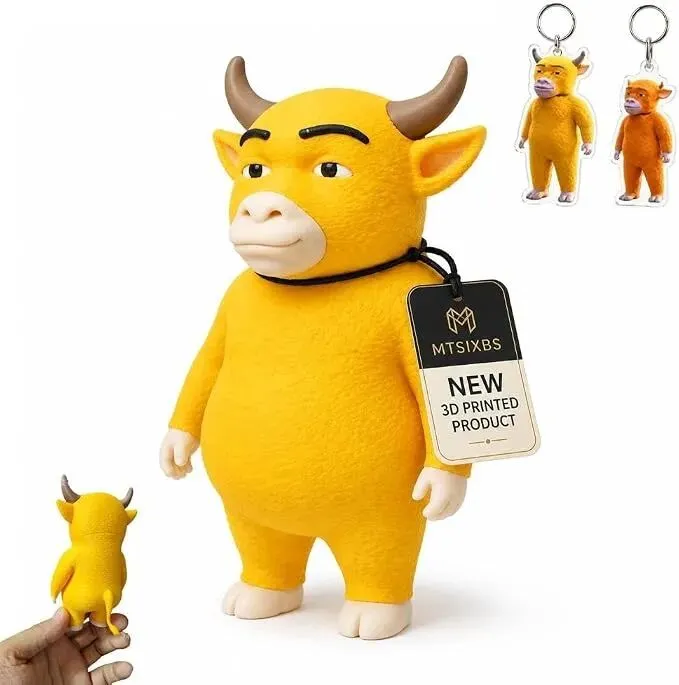 MTSIXBS Niu Lai 3D Printed Character Ornament Texture with Funny Keychain | 3D Printed Pla Fun Viral Movie Related Ideal for Bag Key Backpack Desk Decor Gift for Movie Fans
