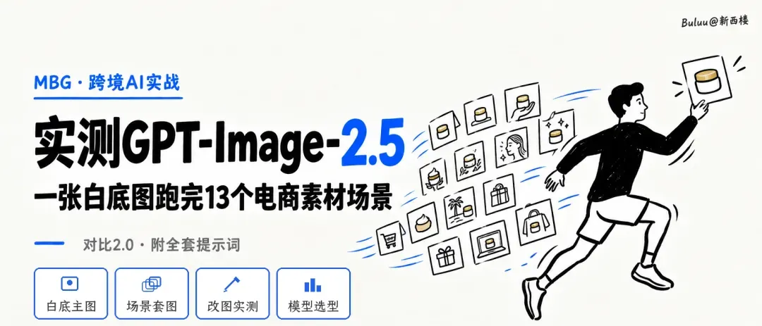实测GPT-Image-2.5：用一张白底图跑完13个电商素材场景，比2.0强在哪？