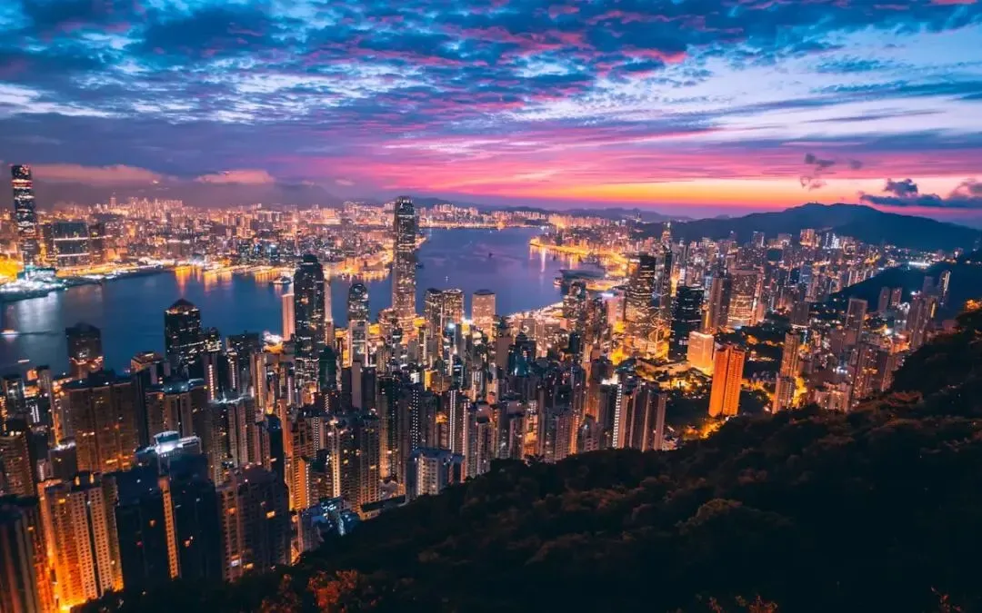 香港维多利亚港天际线