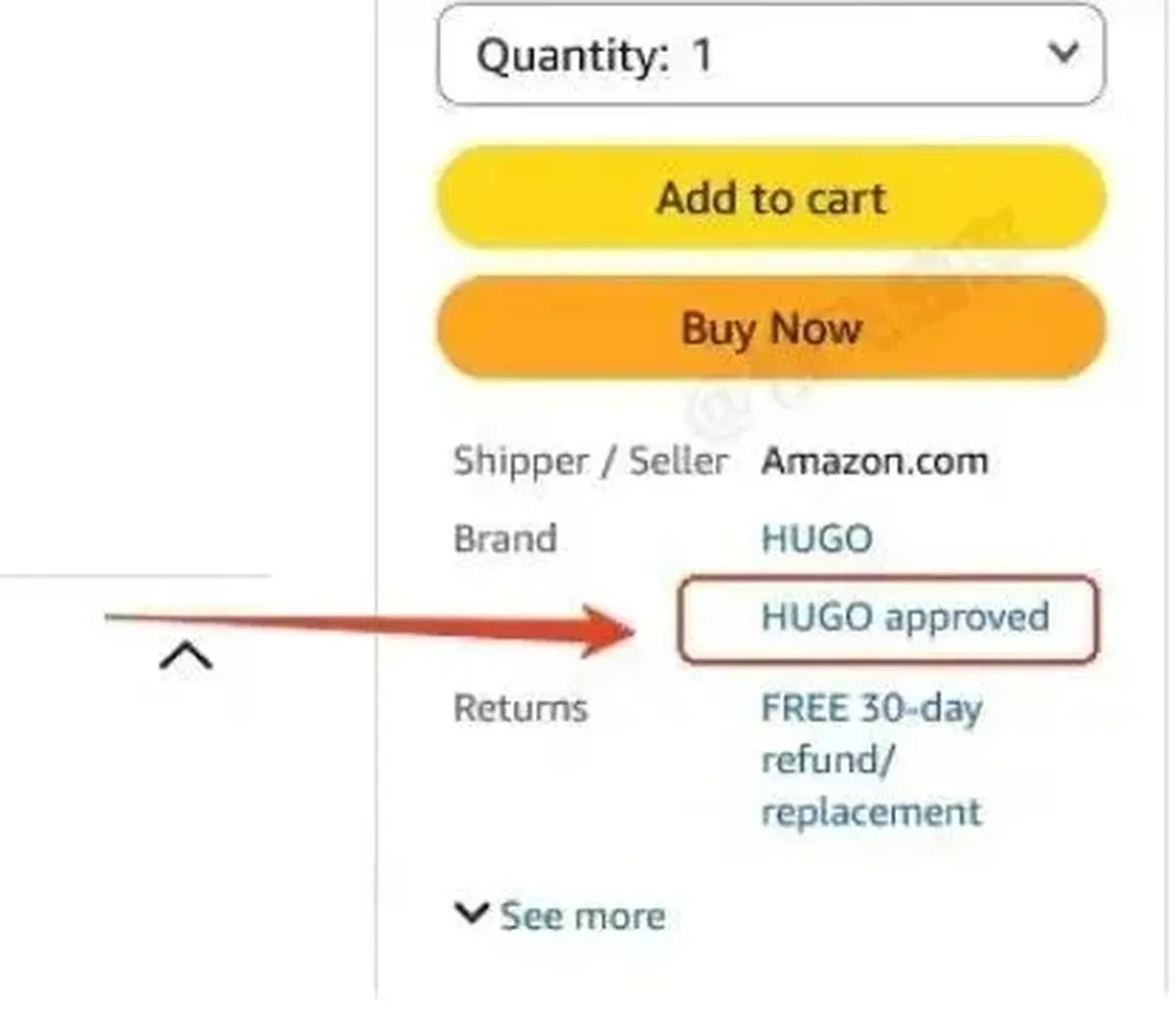 亚马逊商品页出现品牌approved标签的截图
