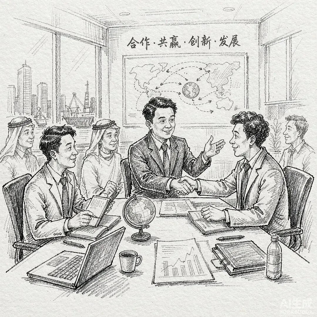 高长春与海外伙伴交流