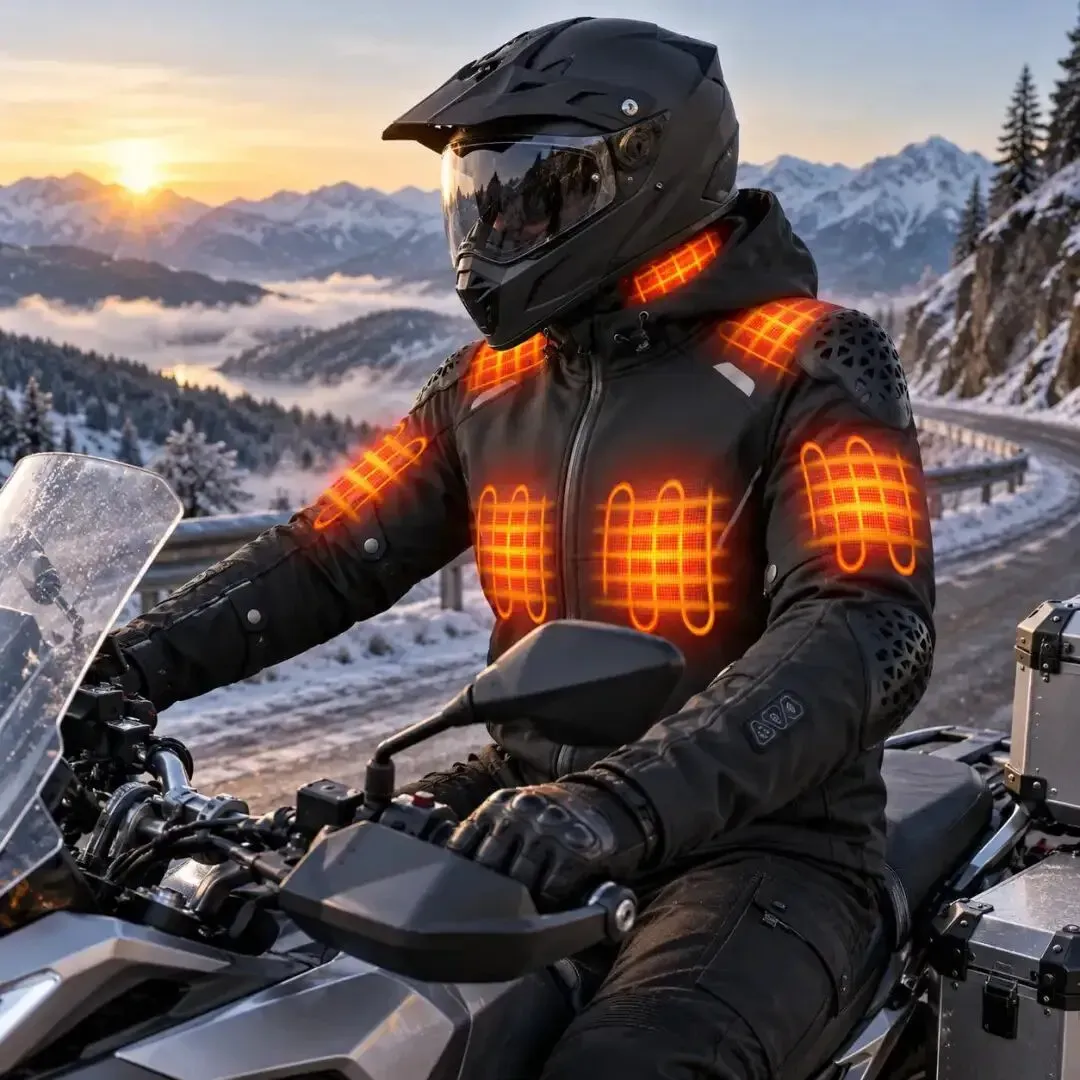 Broader warmth on the motorcycle