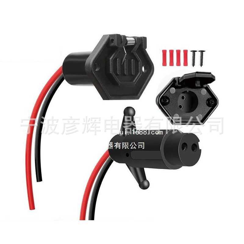 批发跨境专用游艇钓鱼灯钓鱼船防水快速接线插头船用电池插头插座