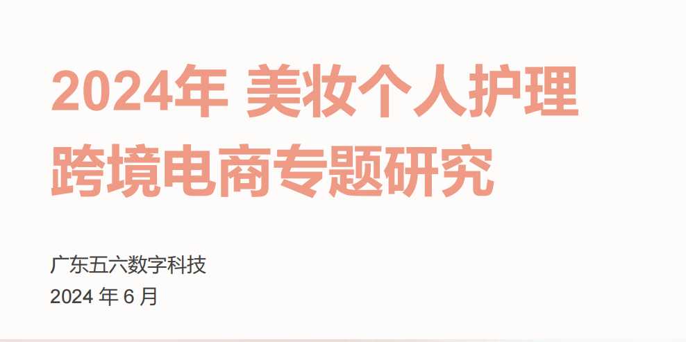 《2024年美妆个人护理跨境电商专题研究》PDF下载