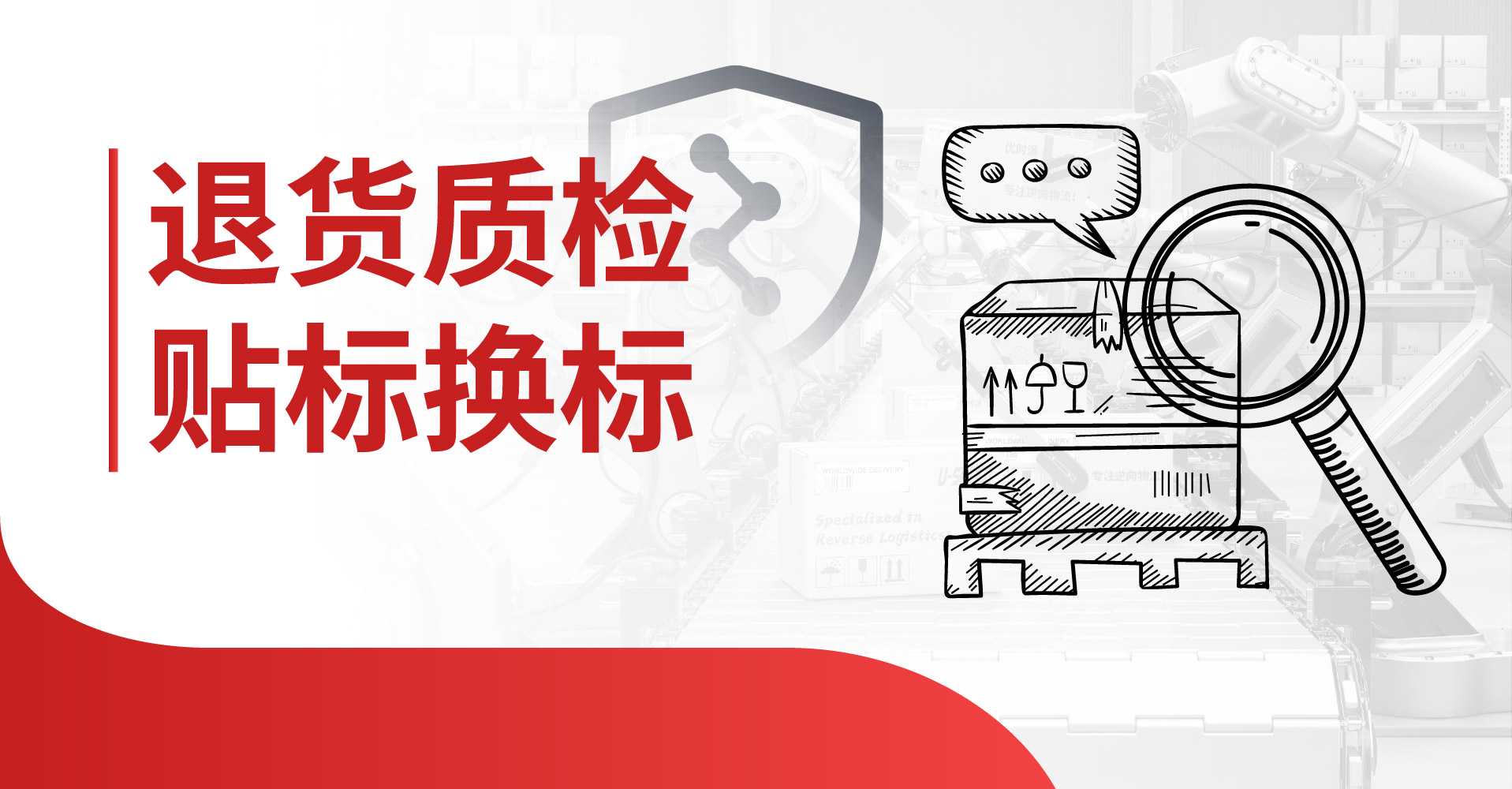查验质检、换标贴标