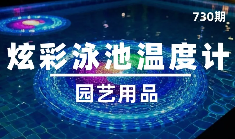 第730期-园艺用品-炫彩泳池温度计