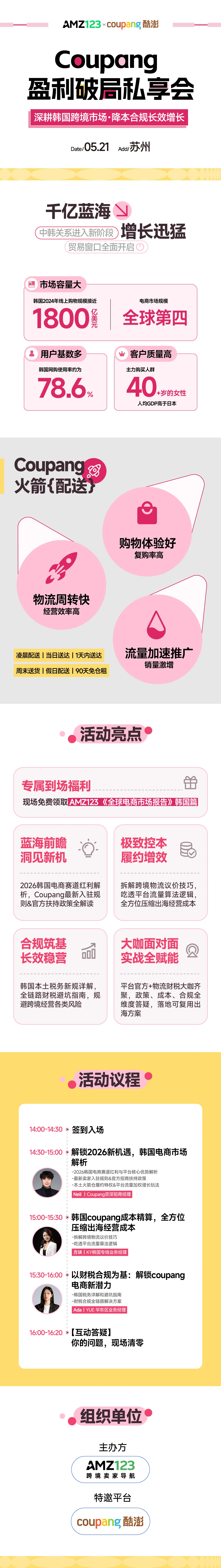 【苏州】Coupang 盈利破局私享会｜深耕韩国跨境市场・降本合规长效增长