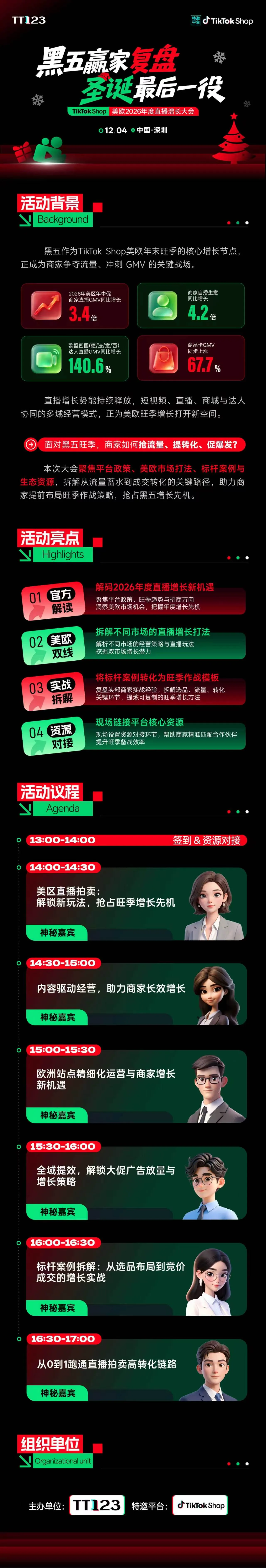 黑五赢家复盘·圣诞最后一役 ——TikTok Shop 美欧 2026 年度直播增长大会【深圳站】