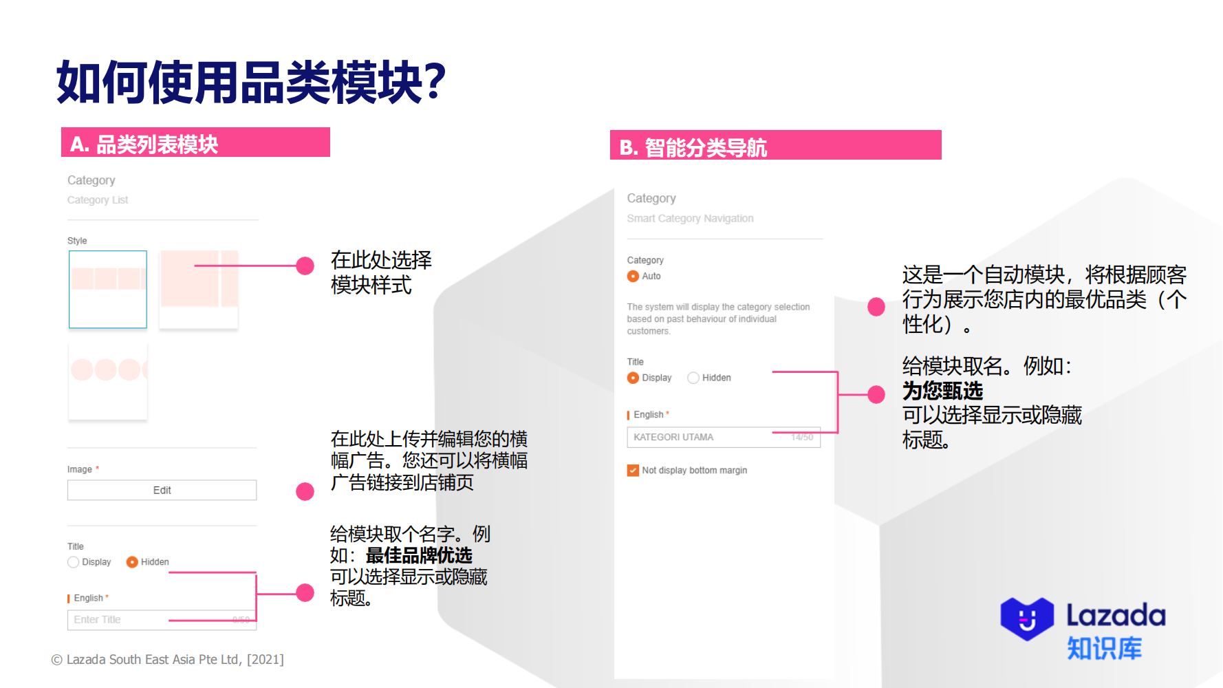 如何使用品类模块