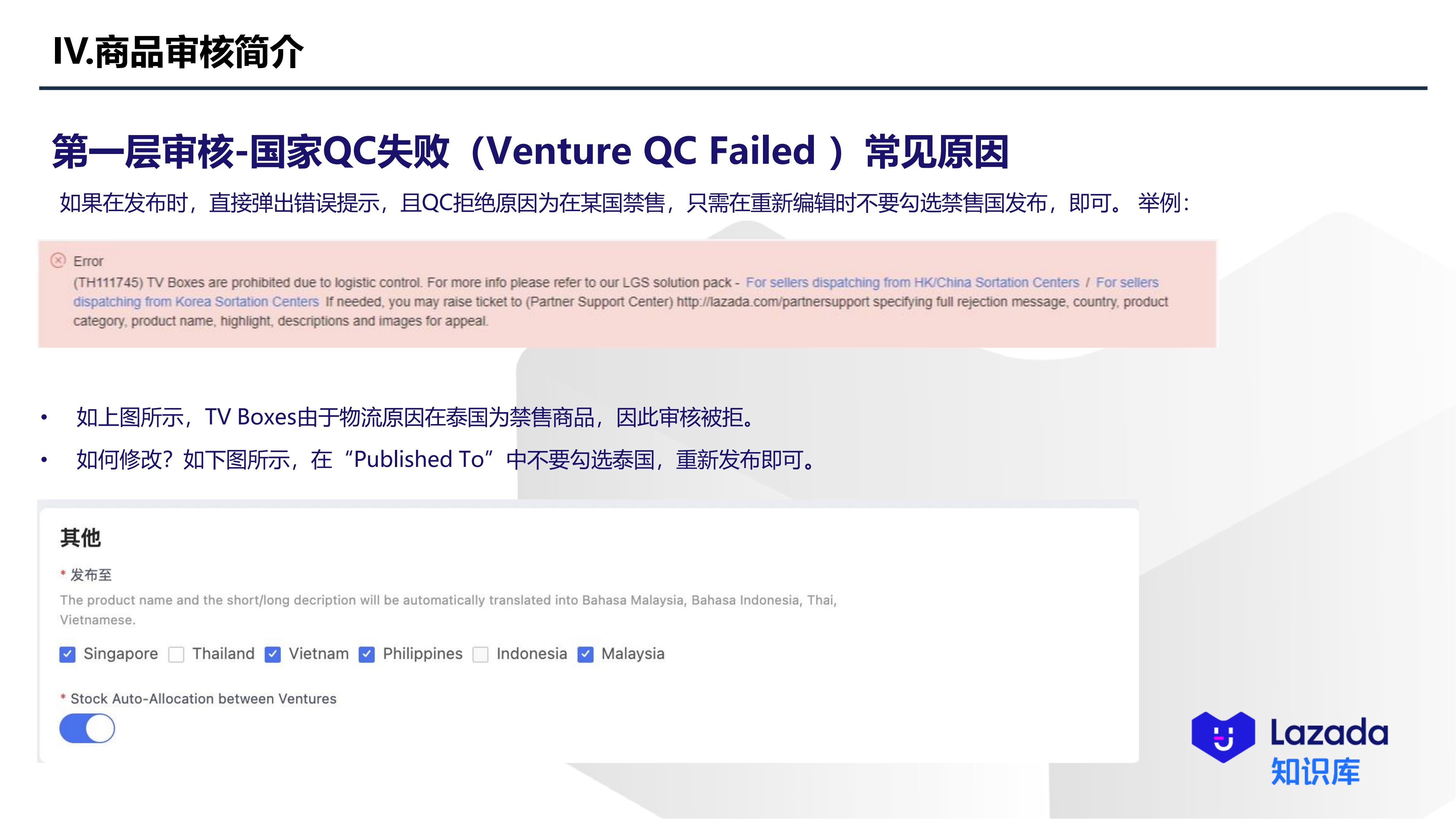 第一层审核-国家QC失败（Venture QC Failed ）常见原因