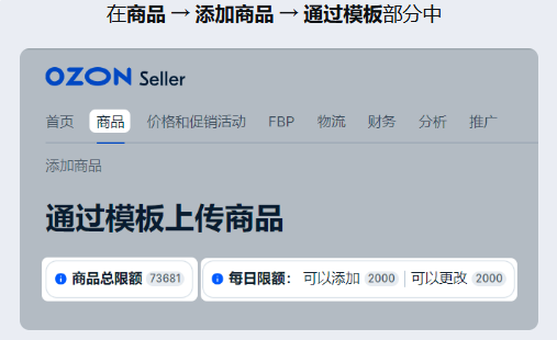 通过模板上传商品