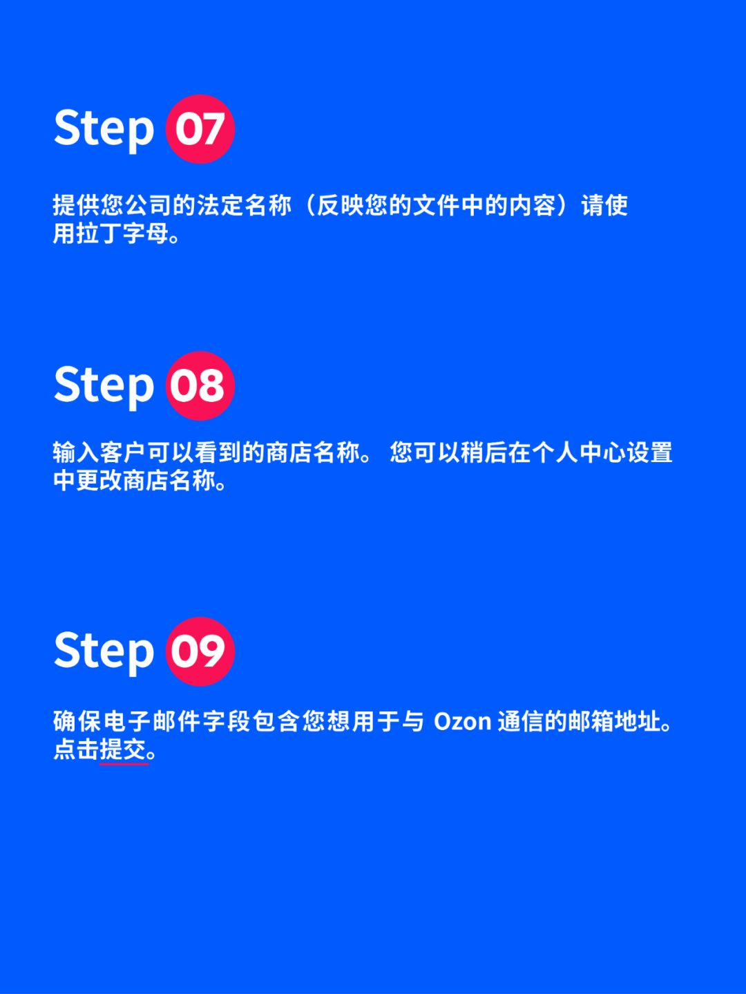 2025Ozon新手开店入驻第七步至第九步
