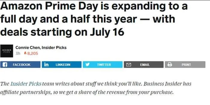 Prime Day日期敲定!买家离“剁手”不到两周!