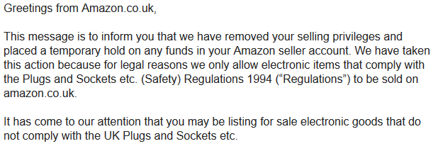 亚马逊卖家注意：误上架这类产品可能遭封号