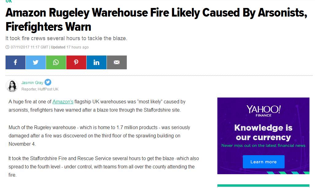 突发，亚马逊仓库“火了”，卖家如何减少损失？