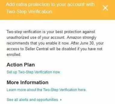 6 30前未完成亚马逊两步验证 账户将无法登陆 附详细操作步骤 跨境头条 Amz123亚马逊导航 跨境电商出海门户