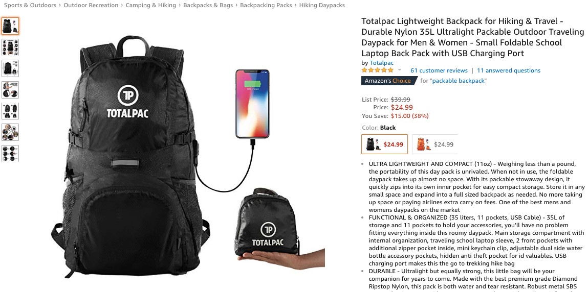 户外登山运动背包惊人爆款，连续2个月稳守排名！丨爆款日报