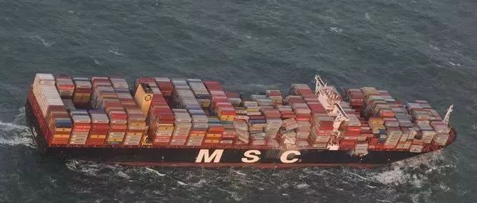 突发！MSC巨轮270个集装箱落水，曾挂靠深圳、上海等港口