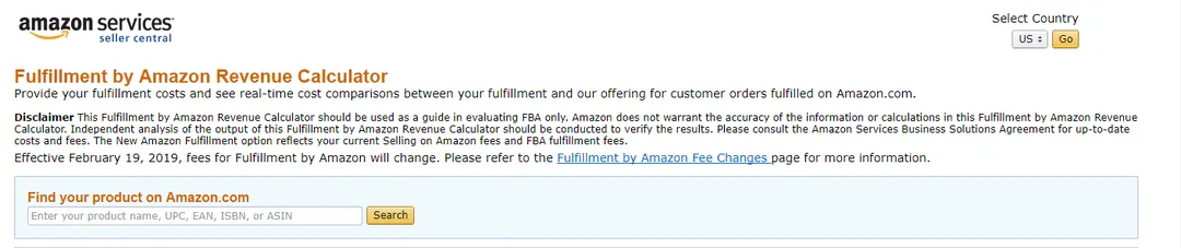 FBA Calculator