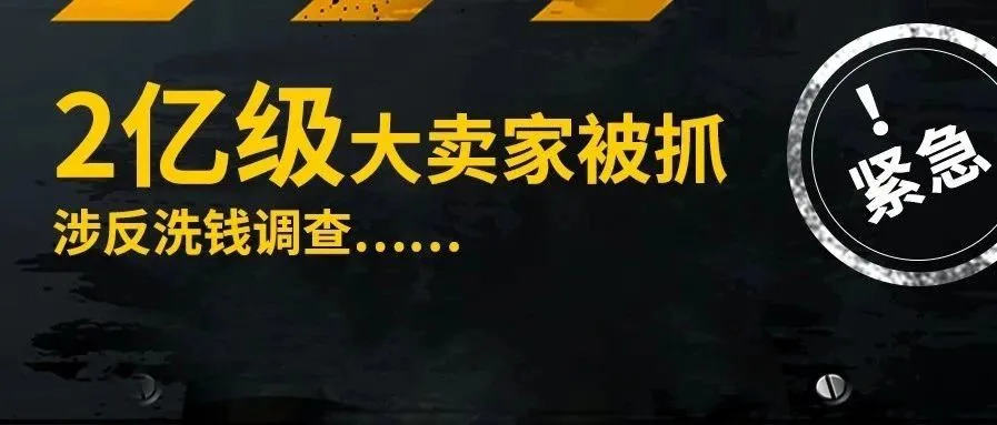 涉嫌洗钱！2亿级亚马逊卖家被抓……
