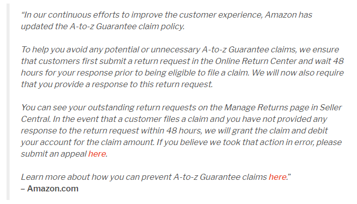 亚马逊更新索赔政策 卖家不注意可能被扣款 跨境头条 Amz123亚马逊导航 跨境电商出海门户