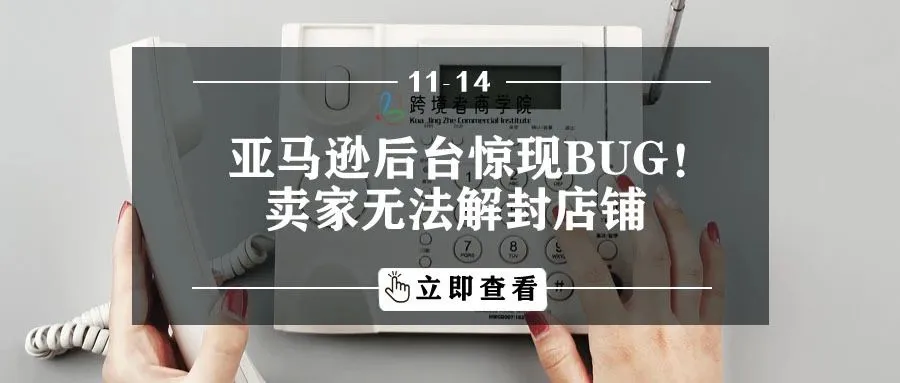 亚马逊后台惊现BUG!卖家无法解封店铺