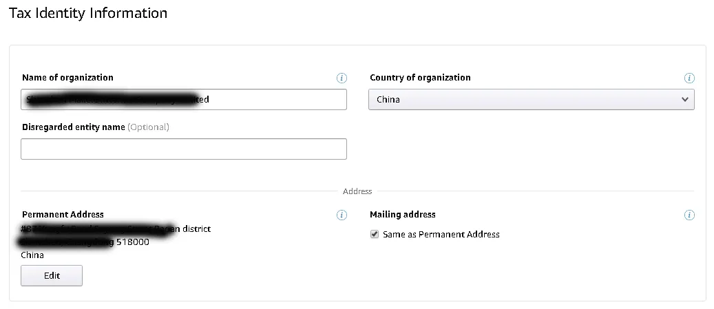 amazon W-8BEN update