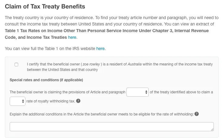 税务表格W-8BEN如何填写 Amazon 第4张-跨境狗 w8ben tax form